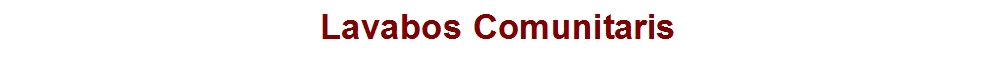 Lavabos Comunitaris
