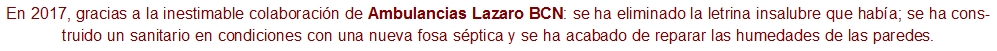 En 2017, gracias a la inestimable colaboraci&oacute;n de Ambulancias L