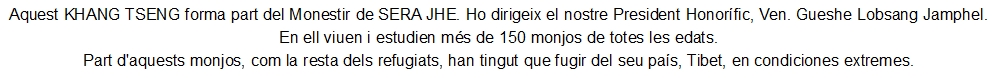 Aquest KHANG TSENG forma part del Monestir de SERA JHE. Ho diri